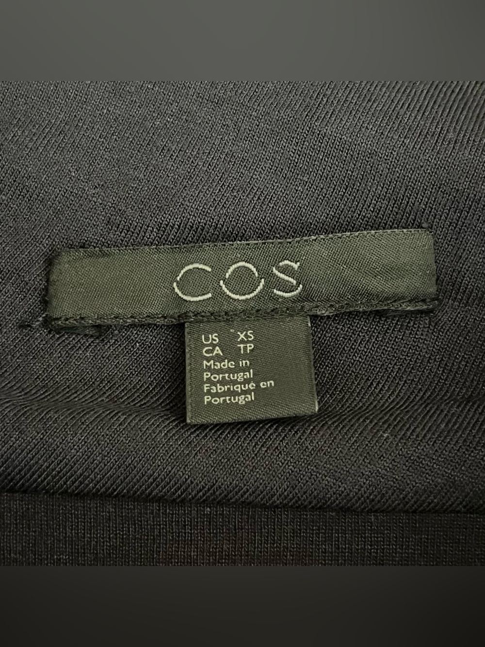 COS Women's Draped Neck Top Navy Blue XS Minimalist Avant Garde Office Portugal - Picture 8 of 10